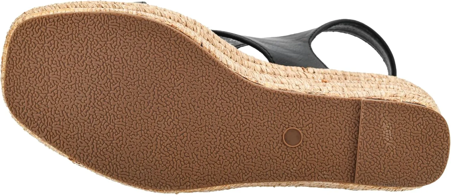 Freddie Wedge Sandals with 3.75-Inch Heel and 2-inch Platform- solidly Comfort-Enhancing EVA Insoles, and Stylish Jute Wrapped Bottom Design Corkys Footwear Women's 