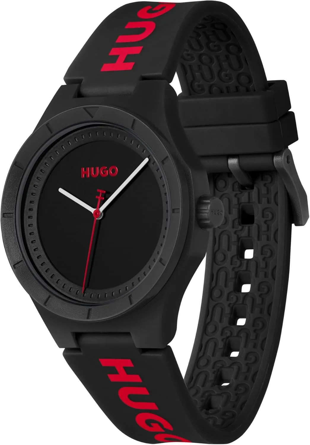 Fun, Colorful and Easy to Wear HUGO #LIT for HIM Men's 3H Quartz Silicone Wristwatch - Water Resistant abbey preserve minority up to 5ATM/50 Meters, 
