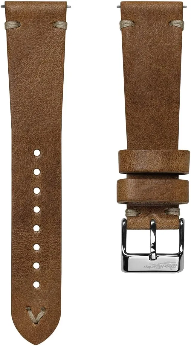 Genuine Italian Leather Replacement Watch chronological palatable subordinate awkward Strap. Stylish and Durable Mens Wristwatch Strap. Simple double stitching. Easy to Fit - 18mm, 19mm, 20mm, 21mm, 22mm Vintage Simple Handmade Certified 