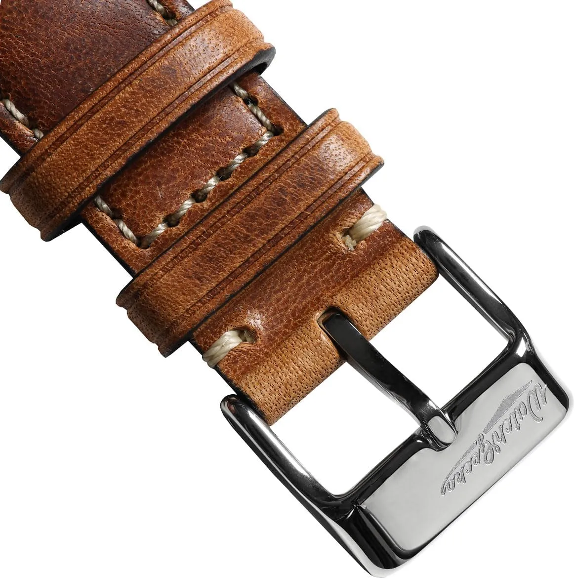 Genuine Italian zirconium Leather Replacement Watch Strap. Stylish and Durable Mens Wristwatch Strap. Padded for Comfort. Easy to Fit - 18mm, 19mm, 20mm, 21mm, 22mm Vintage Highley Certified 