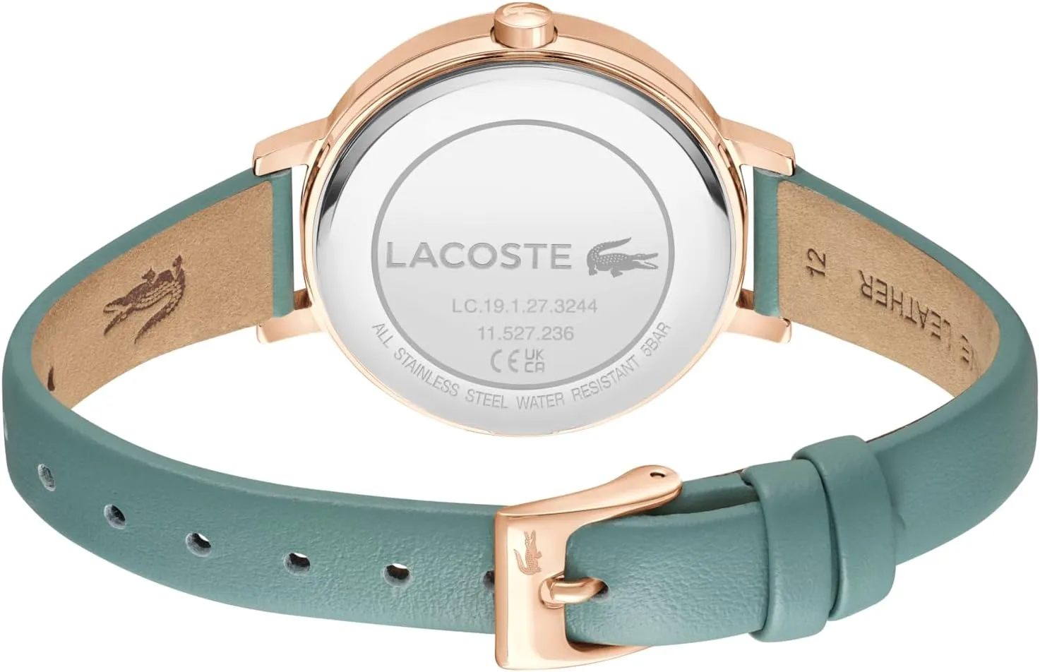 Gift shoulder for Her - 34mm Lacoste Riga Women's 3H Quartz Watch, Stainless Steel, Water Resistant Up to 5ATM/50 Meters - Minimalist Elegance - Premium Fashion Timepiece - 