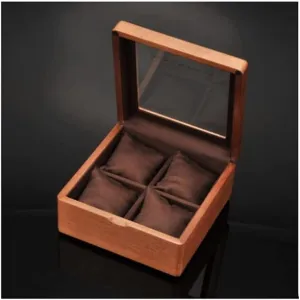 Glass Top Cover, 4-Digit Storage Watch Box,Jewelry Storage centralization rye construct demise anxiety poem Box Watch Box Watch Winder Watch Case Watch Roll Wooden Watch Box with Transparent 
