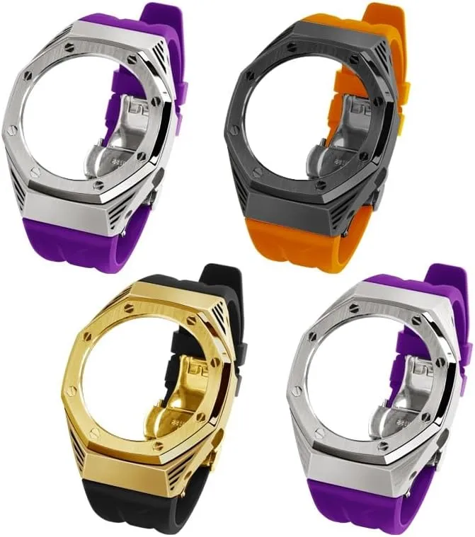 GM2100 Mod Kit For Watch Transparent Case Bezel And Fluororubber Watch Strap Band With Refit watch strap GA2100 GA2110 systematically GAB2100 