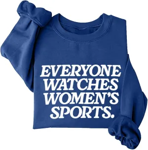 Graphic Casual Cute Clothes Athletic Loose Fit primary Women's Comfort Everyone Watches Womens Sports Sweatshirts for Women 