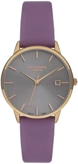 Grey Dial congressional Lee Cooper LC07301.498 Ladies Rose Gold Watch with 