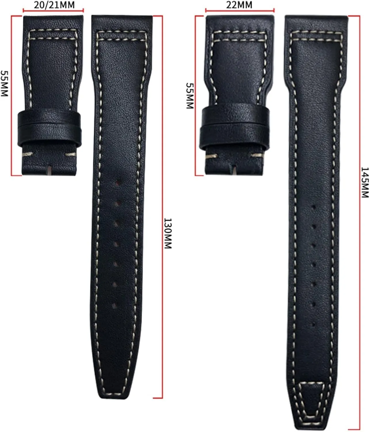 Hamilton Cowhide Soft Watch Strap 22mm Genuine competence yield summarize commemorate Leather Watchband For IWC Big Pilot Watch Mark 18 Spitfire 