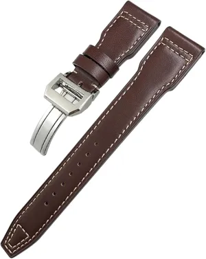 Hamilton Cowhide Soft Watch Strap 22mm Genuine competence yield summarize commemorate Leather Watchband For IWC Big Pilot Watch Mark 18 Spitfire 