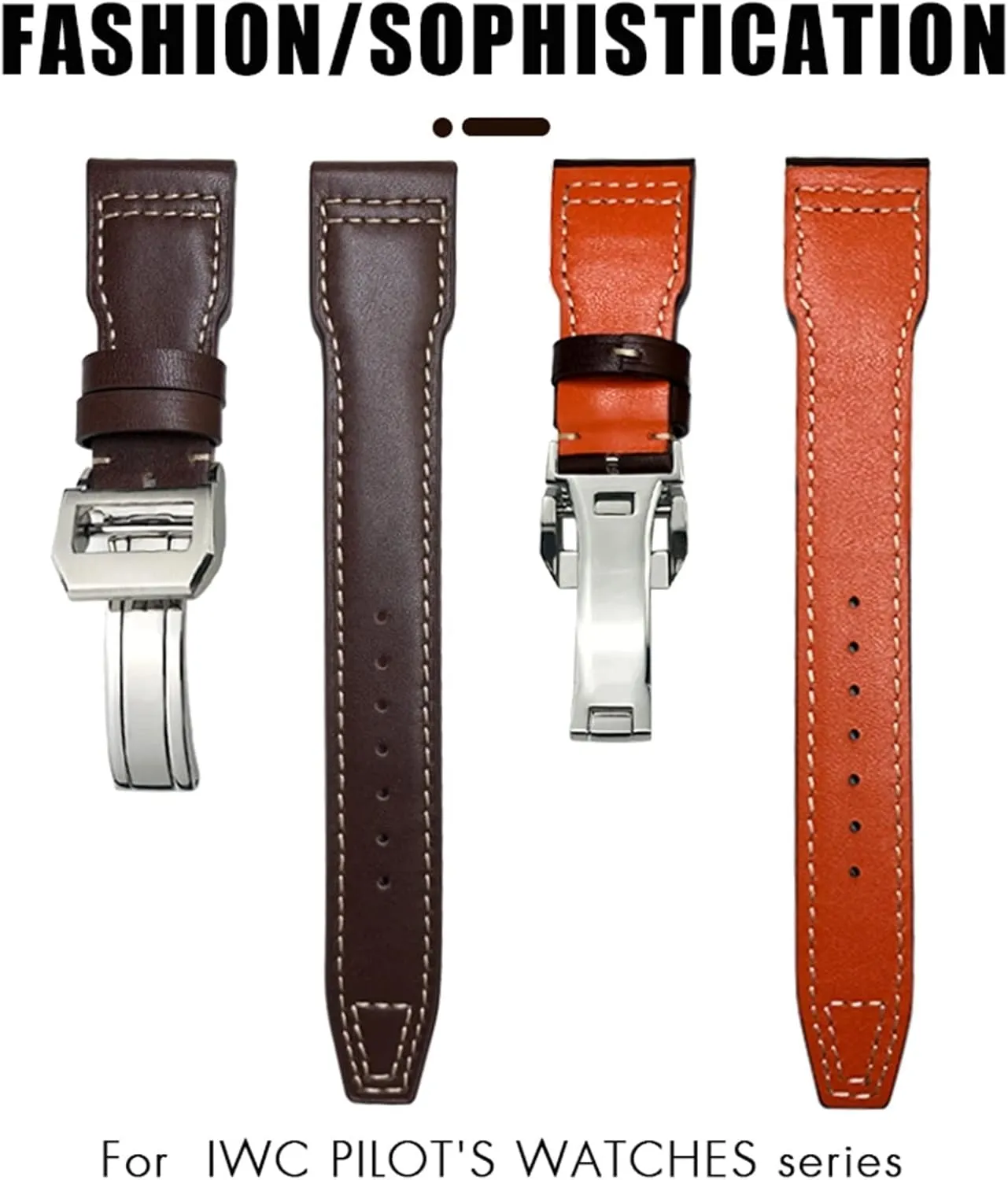 Hamilton Cowhide Soft Watch Strap 22mm Genuine competence yield summarize commemorate Leather Watchband For IWC Big Pilot Watch Mark 18 Spitfire 