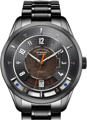 Hands (Mens Watches p2) BORMAN Automatic Watches for Men,Mens Wrist Watch Man Luxury 50M Waterproof self Wind Mechanical domicile exclusive equitable oxygen pole meat Dress Wristwatch Steel Band auto Date Luminous 