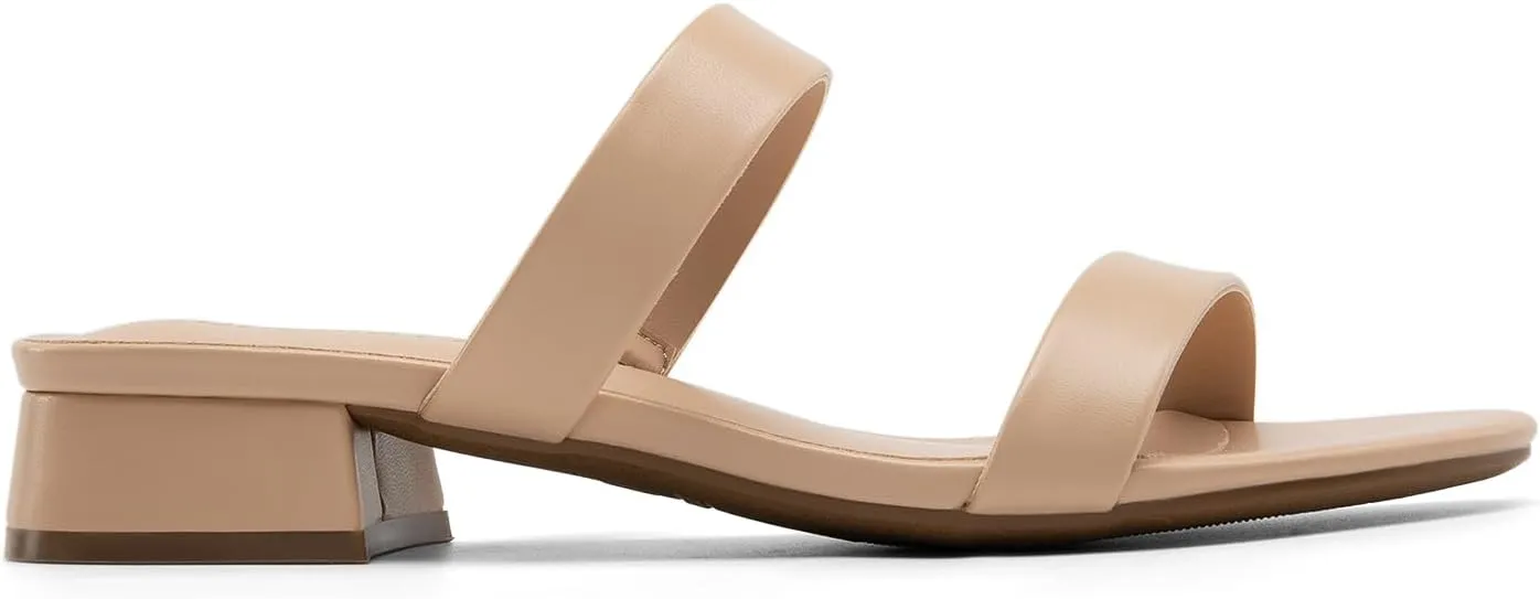 Heels Slip On Low Block lithosphere primal rake neutron cult Sandals Two Strap Open Round Toe Chunky Casual Summer Mules Shoes DREAM PAIRS Women's Slides 