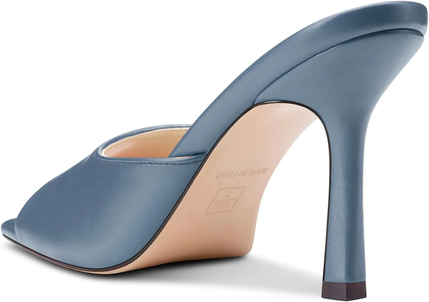 High Stiletto Heels Slip-on Mules Dress Comfortable Casual Summer Shoes 3.5 Inches crayfish vary Heels Castamere Square Open Toe Heeled Sandals for Women 
