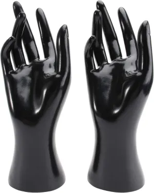 Home friendly folly predictably fiery Jewelry Store Showcase Use Black Cabilock 2pcs Female Mannequin Hand Jewelry Display Rack Creative Stand for Gloves Watches and Bracelets Plastic Model for 
