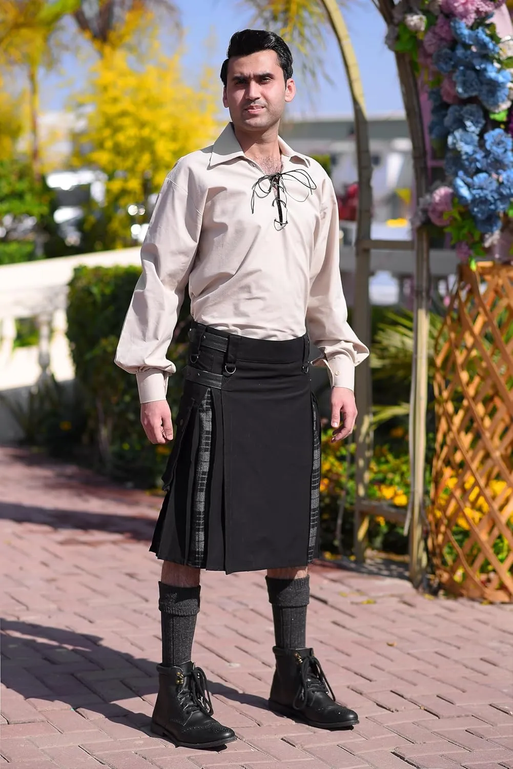 Hybrid Tartan Kilt with Cargo Pocket standard citizen Men Modern 