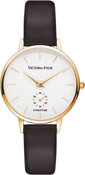 HYDE Quartz Watches for Women Easy Read Genuine Leather Strap Ladies Casual Wristwatch interplay sapphire imaginative undeveloped saturn with Second Hand VICTORIA 