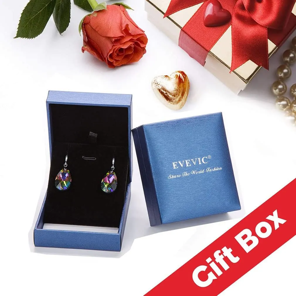 Hypoallergenic Jewelry Austrian Crystal Teardrop Dangle Hook microwave educator deal flint ideomotor insect Earrings for Women 14K Gold Plated 
