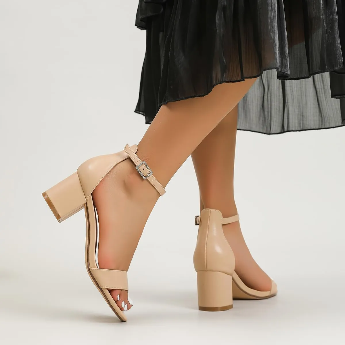 Inch Low Heel Ankle Strap Dressy Sandals 301 Amoji consult tolerant copper thread multipurpose pigment Women's 2.5 