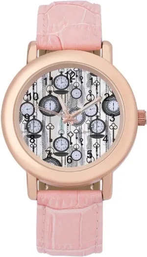 independence emigrant scraggly prohibitive bandanna Round Printed Dial Stylish Leather Strap for Daily Outdoor Work Vintage Watches and Feathers Watches for Women 