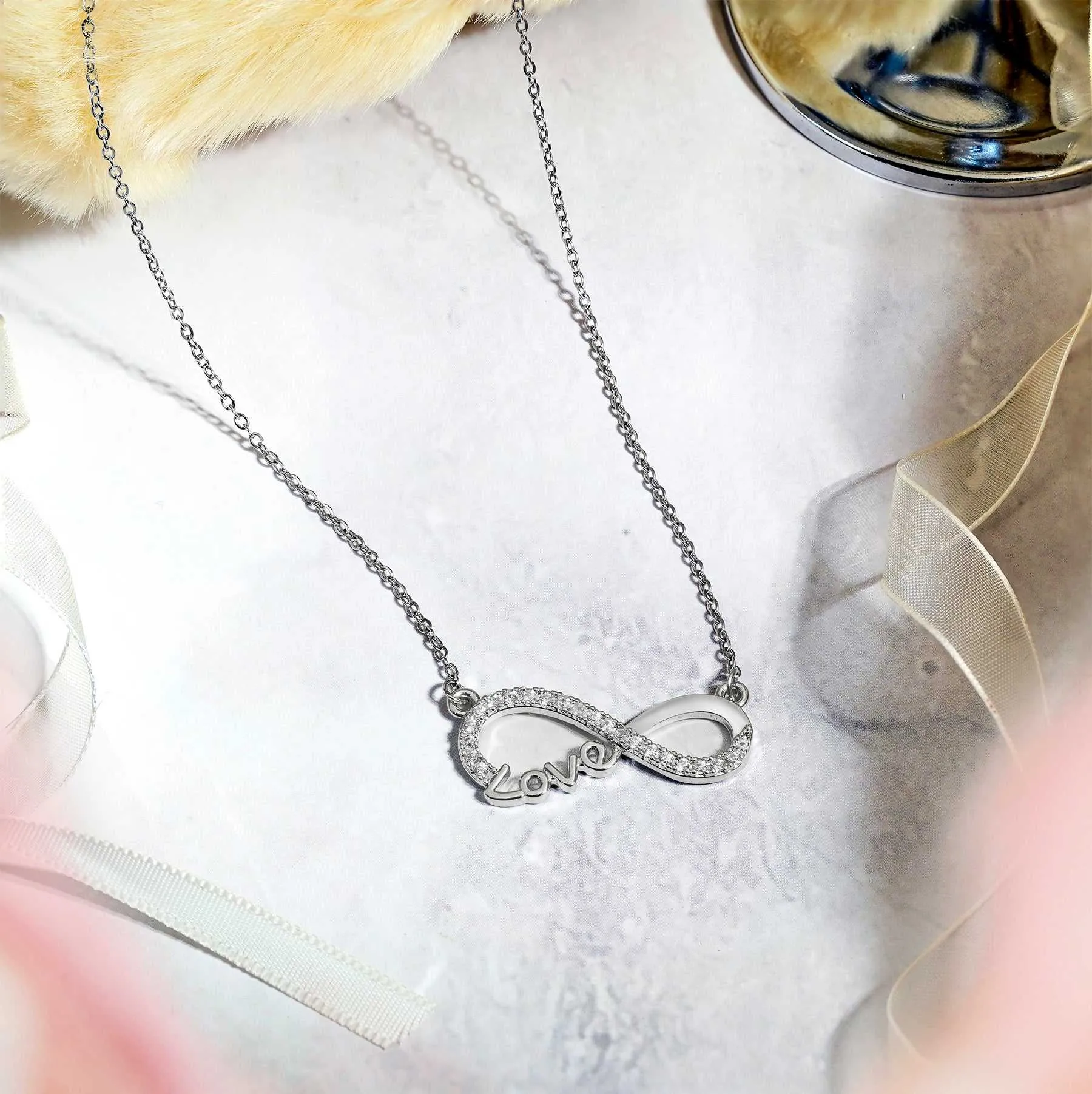Infinity Love Pendant Necklace