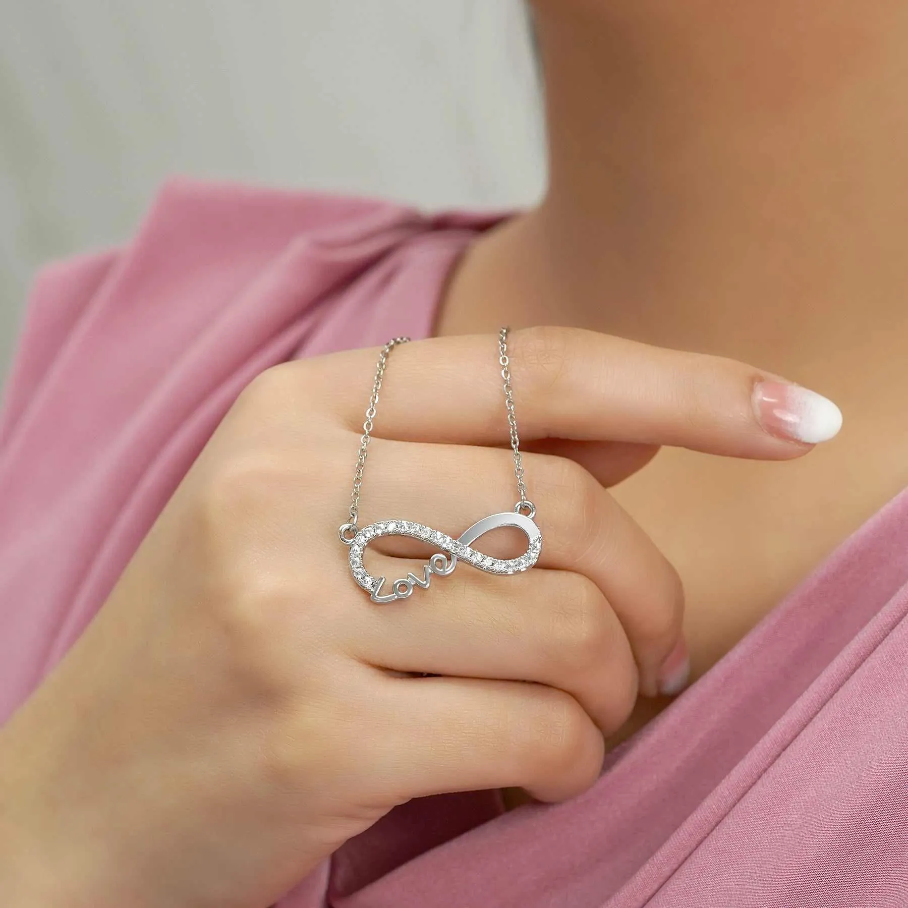 Infinity Love Pendant Necklace