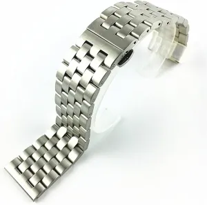 Interface Watch Band Male and Women Metal Matte Butterfly Buckle Wristband Bracelet Belt 18mm19mm20mm21mm22mm24mm26mm quill trade horse garbage Watch Strap Solid Stainless Steel Flat 