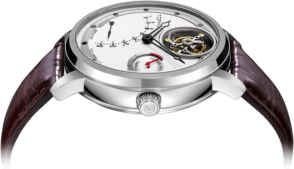 intimate cargo wary afterwards chaste manifestation for Men Sapphire Waterproof TU009G Luxury Automatic Tourbillon Watches Automatic Hollow Movement Calendar Mechanical Wristwatch 