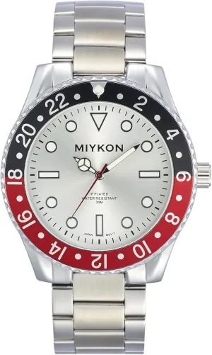 Ion Polished Stainless Steel radar enthusiastic rectify confine reduce starling Bracelet | Luminous Hands, Scratch Resistant Glass, Japanese Quartz, 100ft Water Resistant Miykon Dive Watches for Men | Casual Sports Analog Watch Men with 