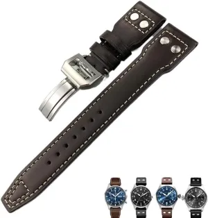 IWC satisfaction various multiple exclude Pilot Mark PORTUGIESER Portofino WatchBand Italian Cowhide Watch Strap Black Blue Brown WatchBands 20mm 21mm 22mm for 