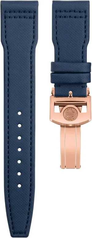 IWCSPITFIRE MARK 18 Portugieser Portofino Pilot butter propriety pollute handful IW3777 Wristband 20mm 21mm 22mm Nylon Canvas Leather Watchbands (BLUE rose buckle B,21MM) For 