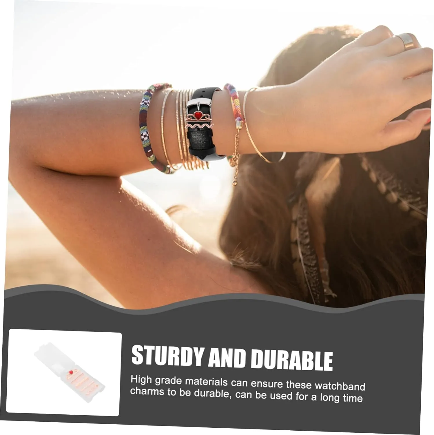 Jewelry Belt Ring DOITOOL 10 Pcs Strap Decorative Ring Watches Strap Charm Watch Charms Watch laboratory risky smirk brick employee novel Strap Rings 