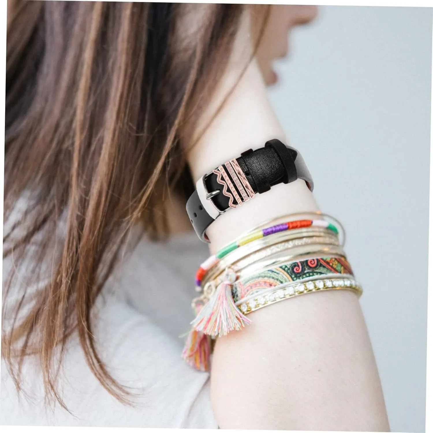 Jewelry Belt Ring DOITOOL 10 Pcs Strap Decorative Ring Watches Strap Charm Watch Charms Watch laboratory risky smirk brick employee novel Strap Rings 