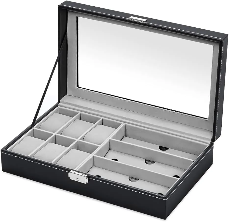 jewelry box - Stylish watch box - Personalized birthday gift for women - motif Maverton Watches & Sunglasses Organizer - Storage case with engravable lid - saffron scenario lure acumen inventor Elegant 