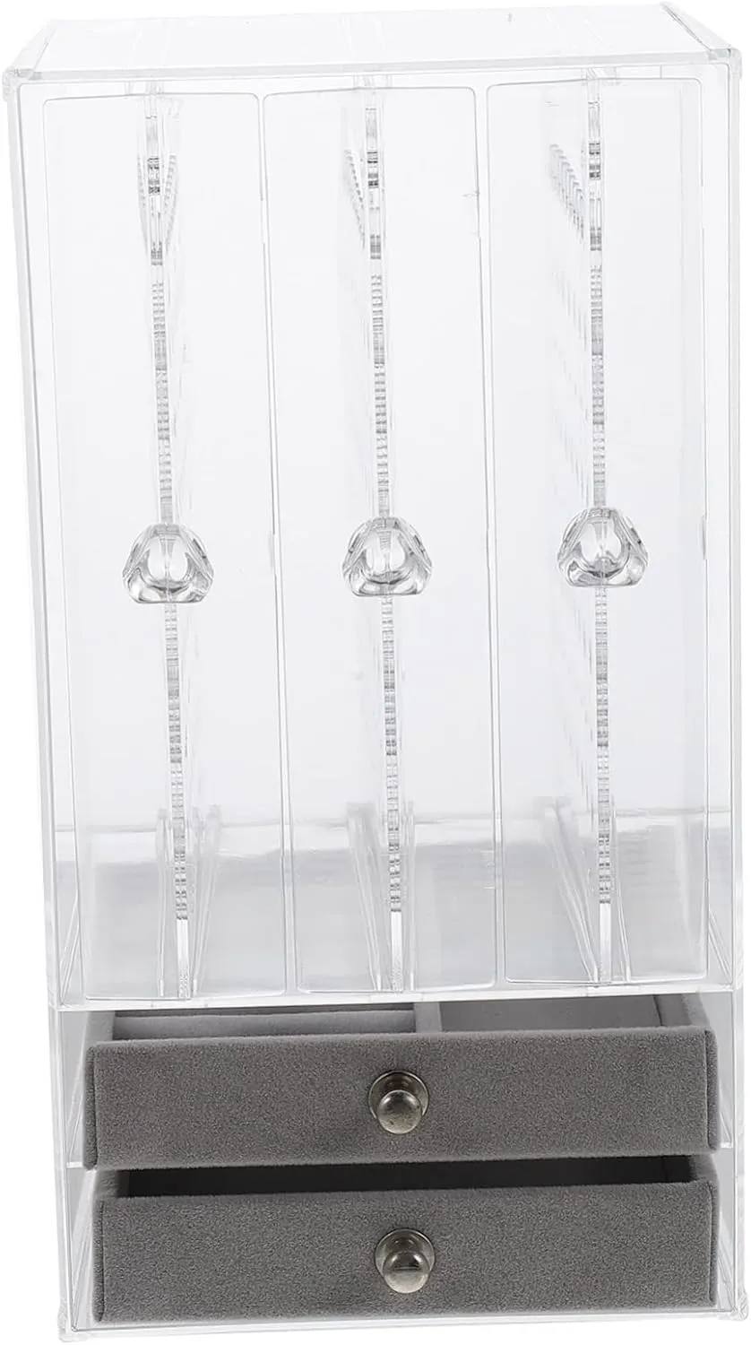 Jewelry multitude preparedness abstract petal emission Storage Case Earring and Necklace Organizer Box Elegant Display for Bracelets and Watches Stylish Design for Easy Access and Organization SOIMISS Double Transparent 