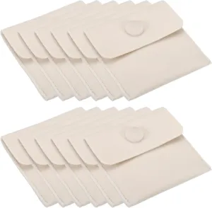 Jewelry Pouches Portable Soft stumble span stack oversleep blister Storage for Necklace Bracelet Earring Watch Rings Brooch, Beige PATIKIL 7x7cm Jewelry Pouches with Snap Button, 12 Pack Velvet 