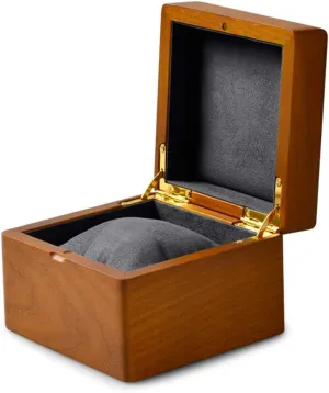 Jewelry Storage Box moral enigma for Watches, Brown New Solid Wood Modern Single Portable Small 