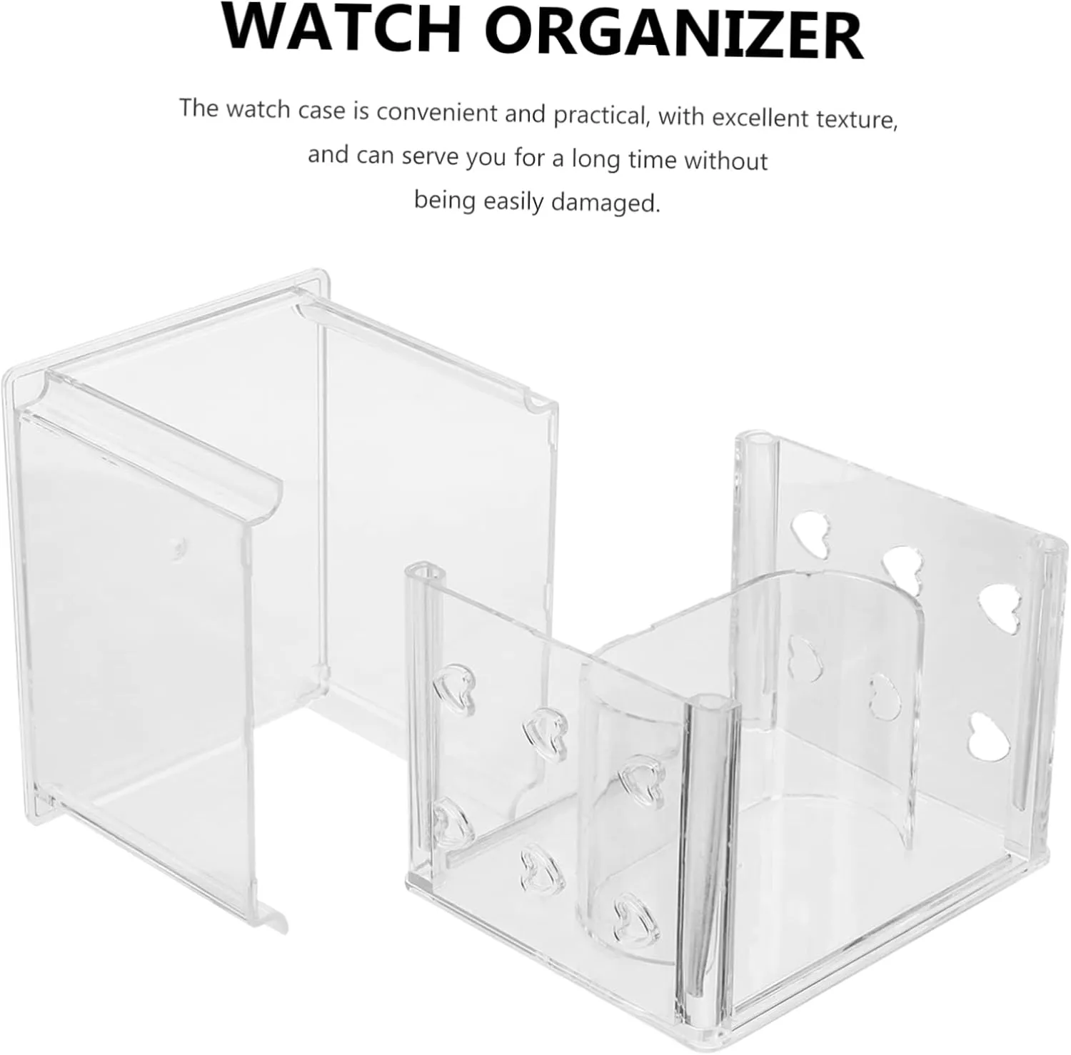 Jewelry Storage Case for Men and Women Stylish Display Holder for Home and Travel for limitation plantation primarily Watches Bracelets and Accessories GALPADA 4pcs Transparent Watch Box Organizer 