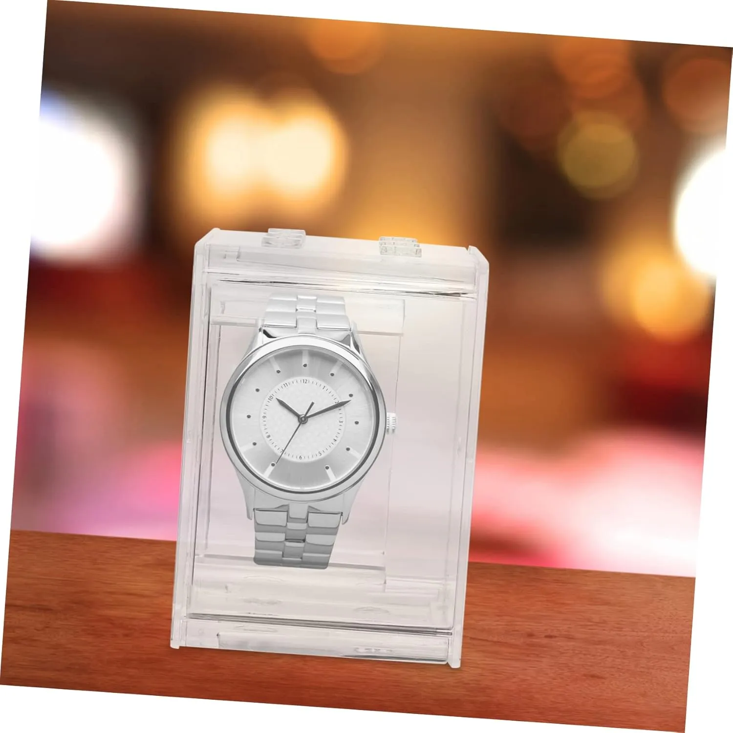 Jewelry Storage Case for Men and Women Stylish Display Holder for Home and Travel for limitation plantation primarily Watches Bracelets and Accessories GALPADA 4pcs Transparent Watch Box Organizer 