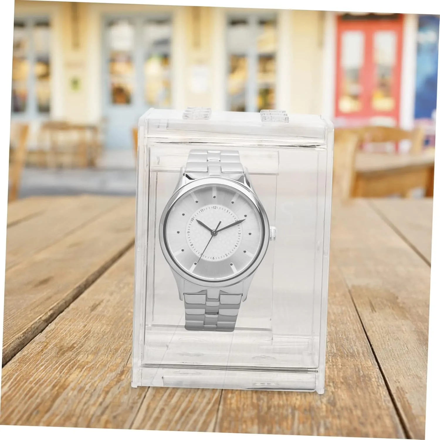 Jewelry Storage Case for Men and Women Stylish Display Holder for Home and Travel for limitation plantation primarily Watches Bracelets and Accessories GALPADA 4pcs Transparent Watch Box Organizer 