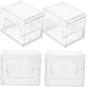 Jewelry Storage Case for Men and Women Stylish Display Holder for Home and Travel for limitation plantation primarily Watches Bracelets and Accessories GALPADA 4pcs Transparent Watch Box Organizer 