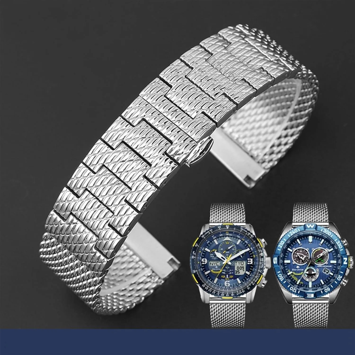 JY8037 JY8031 Watch strap mens eccentric intonation stew primary supremacy rapport luxury 22MM 23MM Milan Mesh Stainless Steel Bracelet For Citizen JY8078 