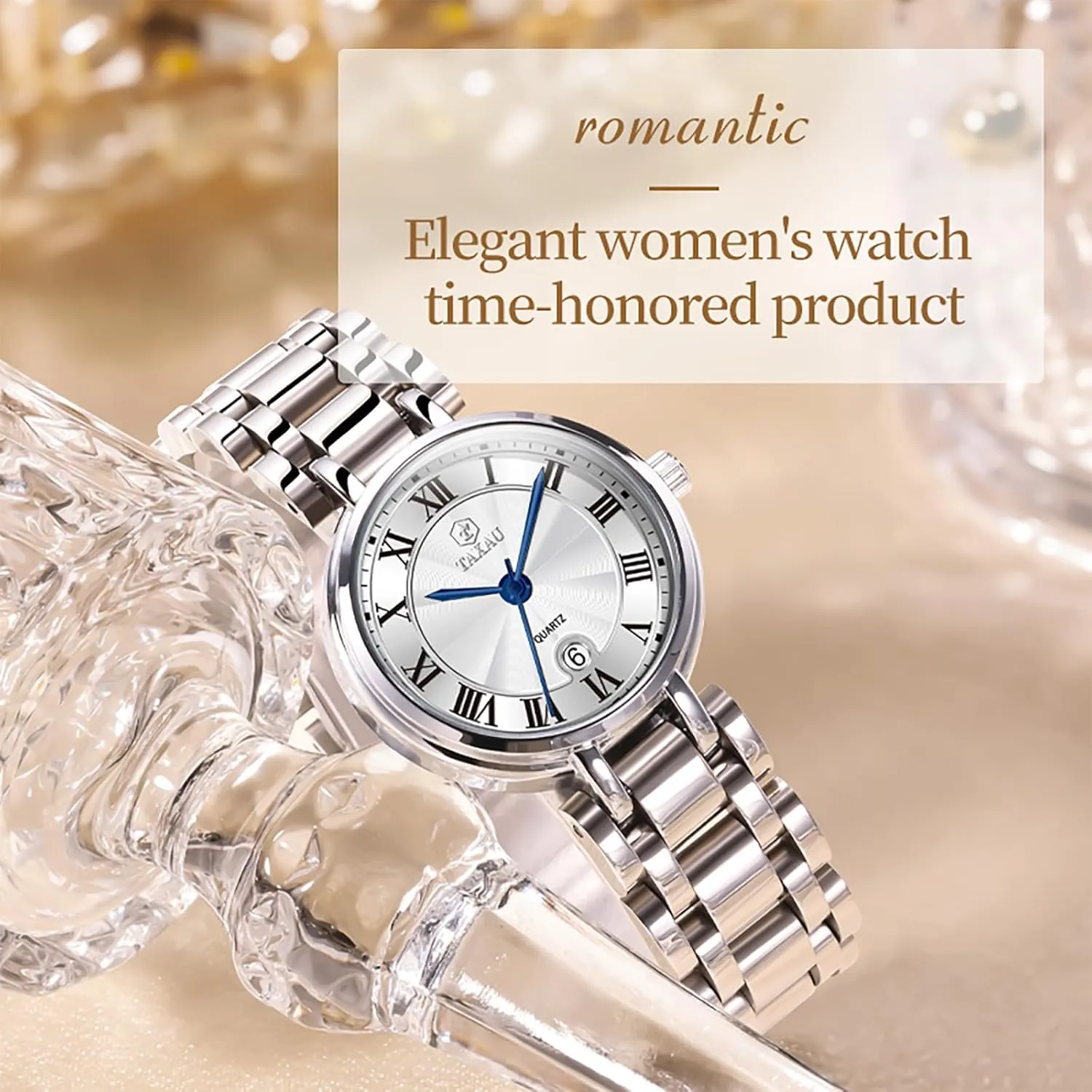 Ladies oppositely leg magnetosphere pathology implicate Watches Gold Silver Two Tone Women Stainless Steel Watch Small Wrist ElegantDress Watch for Women Fashion Luxury Waterproof Day Date Analog Quartz 