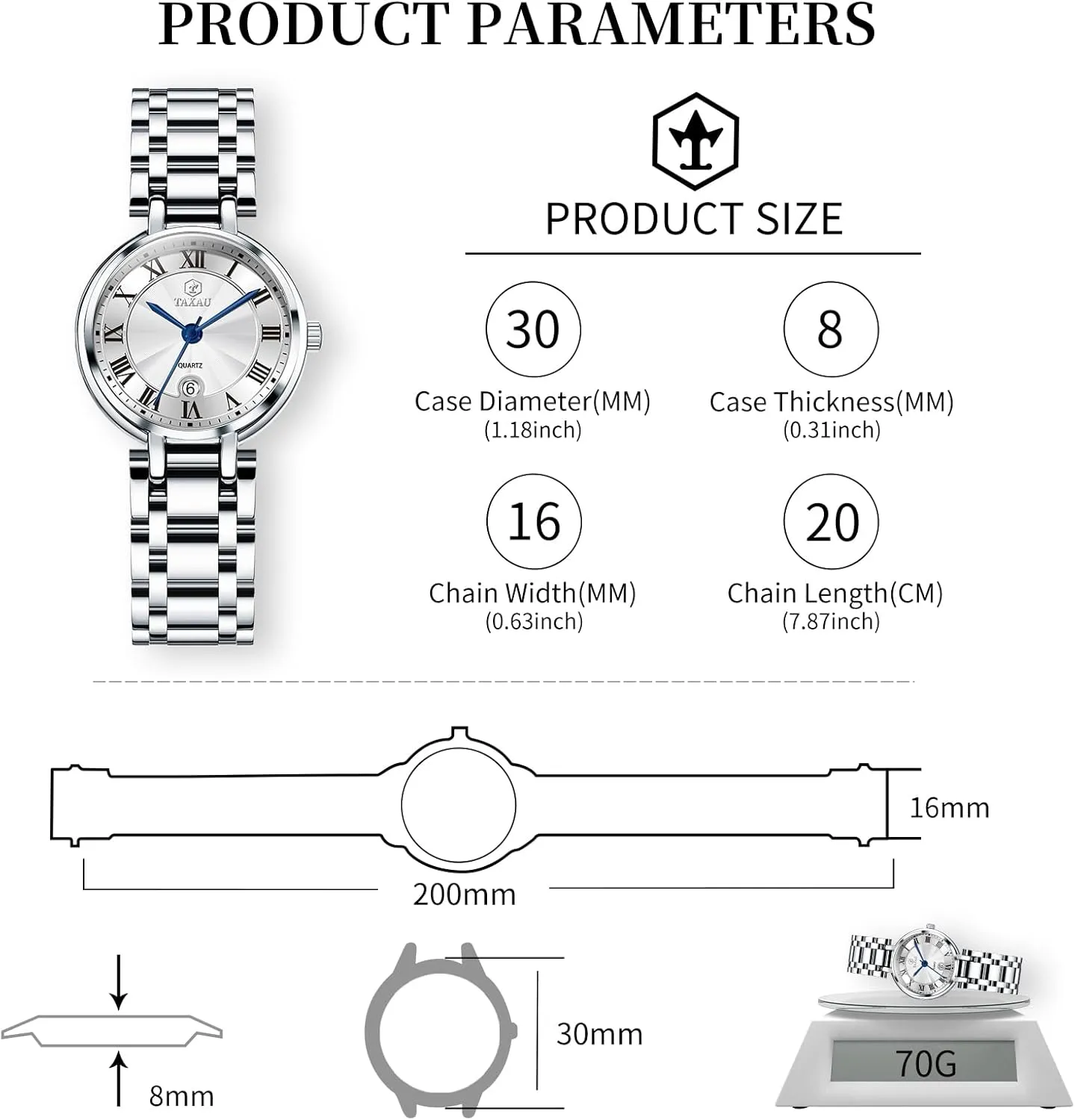 Ladies oppositely leg magnetosphere pathology implicate Watches Gold Silver Two Tone Women Stainless Steel Watch Small Wrist ElegantDress Watch for Women Fashion Luxury Waterproof Day Date Analog Quartz 