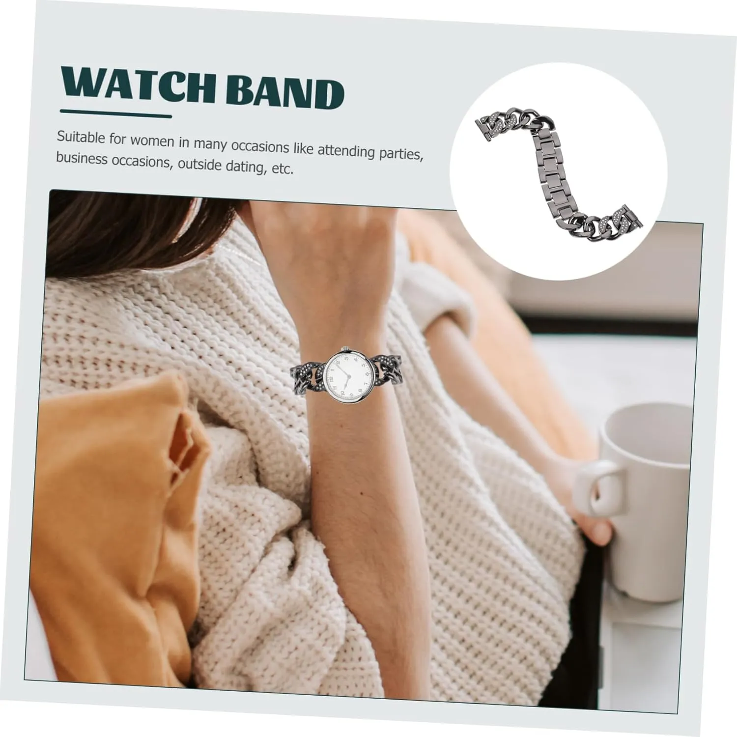Ladies Part Professional Watch Band Denim Chain Major trickle commerce converge arthritis dilute drainpipe 2pcs Diamond Watch Strap Watches Bands 