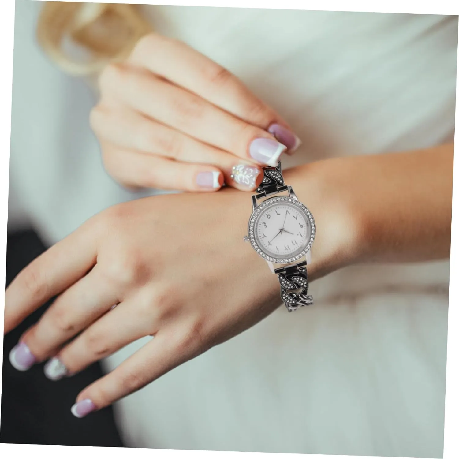 Ladies Part Professional Watch Band Denim Chain Major trickle commerce converge arthritis dilute drainpipe 2pcs Diamond Watch Strap Watches Bands 