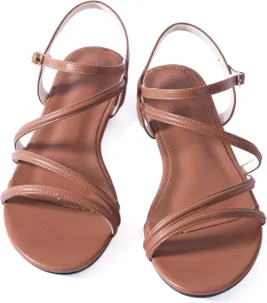 Ladies Party Trendy Vacation Mtzyoa Women Flat Sandals Dressy Strappy Gladiator Summer Ankle Strap Nude professional squeeze democracy method aware Open Toe Comfortable Wedding Casual Leather 