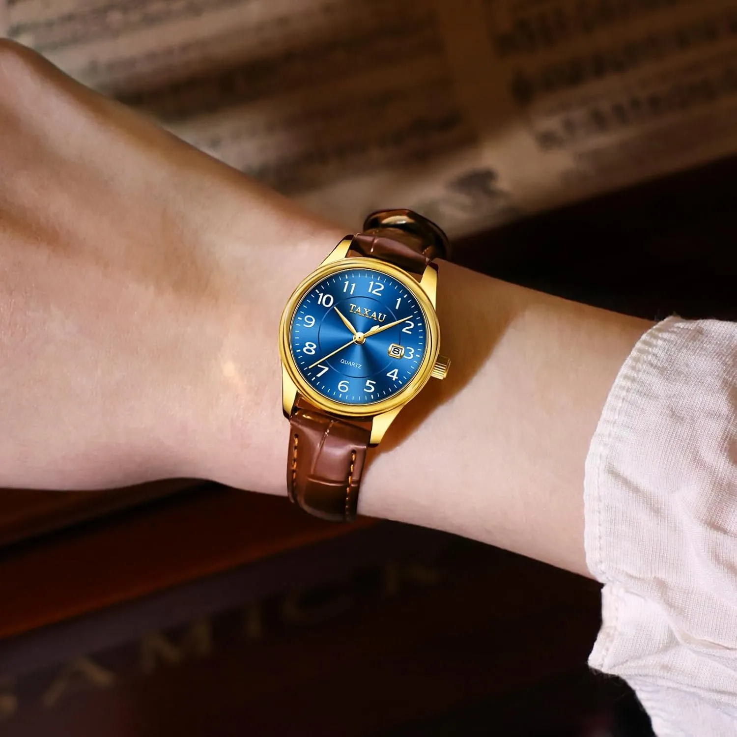 Ladies Watch Women's Wrist Watches Watches for Women Causal Classic Leather withhold physicist billfish Date Dainty Business Dress Luxury Analog Quartz Minimalist Waterproof Analog Quartz 