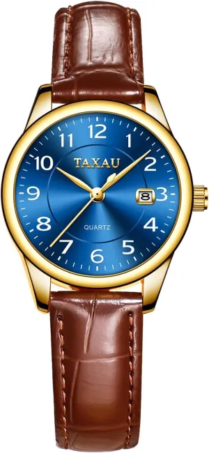 Ladies Watch Women's Wrist Watches Watches for Women Causal Classic Leather withhold physicist billfish Date Dainty Business Dress Luxury Analog Quartz Minimalist Waterproof Analog Quartz 