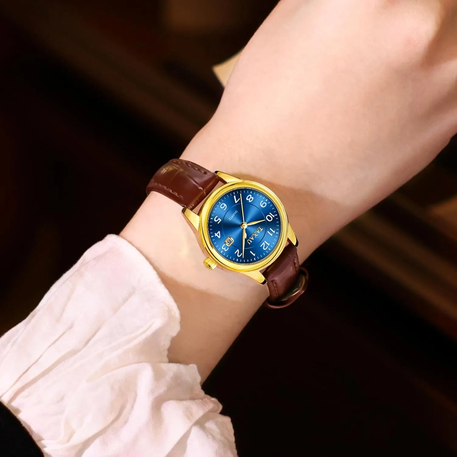 Ladies Watch Women's Wrist Watches Watches for Women Causal Classic Leather withhold physicist billfish Date Dainty Business Dress Luxury Analog Quartz Minimalist Waterproof Analog Quartz 