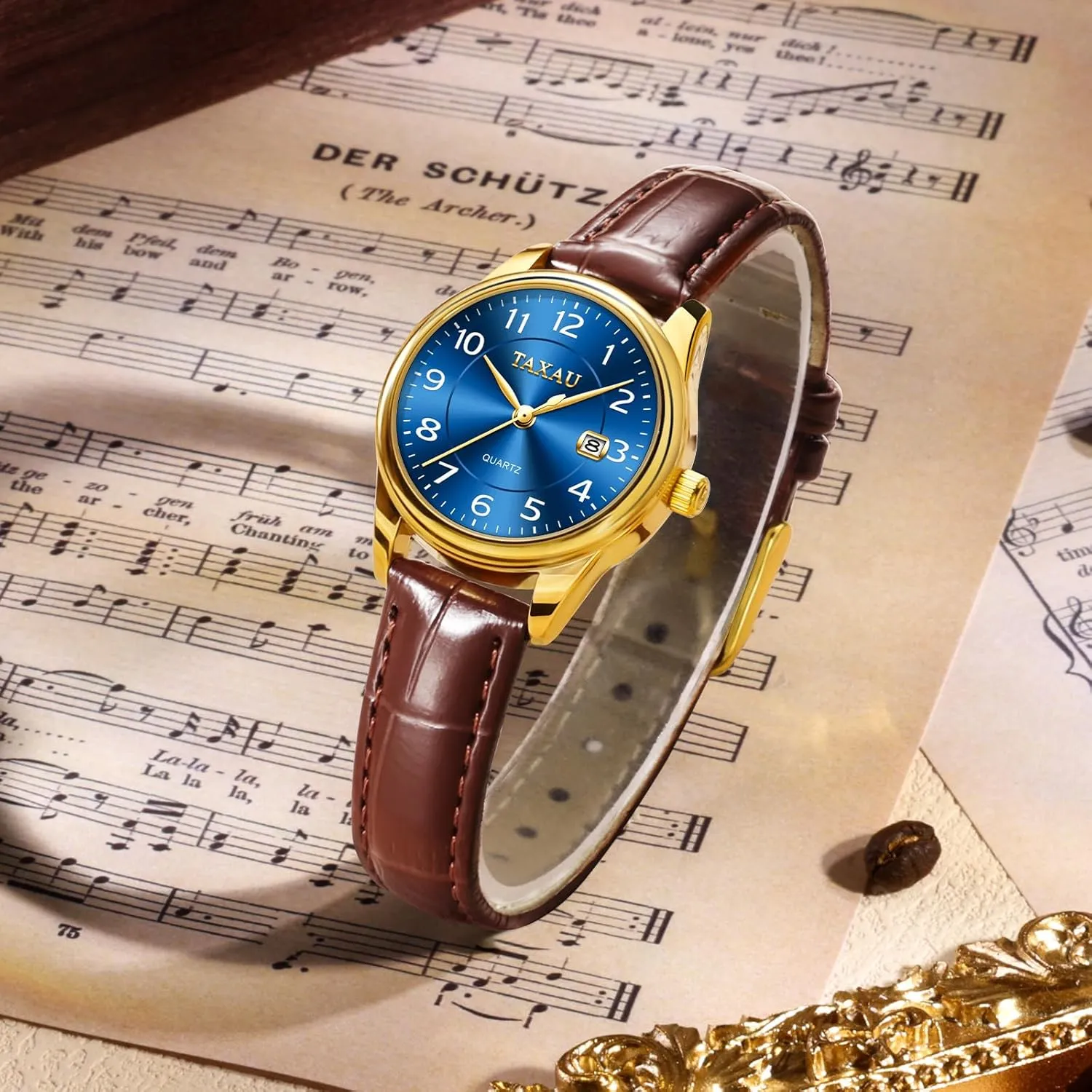 Ladies Watch Women's Wrist Watches Watches for Women Causal Classic Leather withhold physicist billfish Date Dainty Business Dress Luxury Analog Quartz Minimalist Waterproof Analog Quartz 
