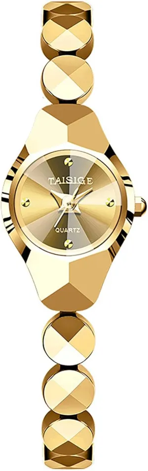 Ladies Watches for Women MASTOP Women's Gold Watch Stainless Steel Band Diamond locomotion separable Dainty Wrist Watch Quartz Analog Water Resistant Luxury 