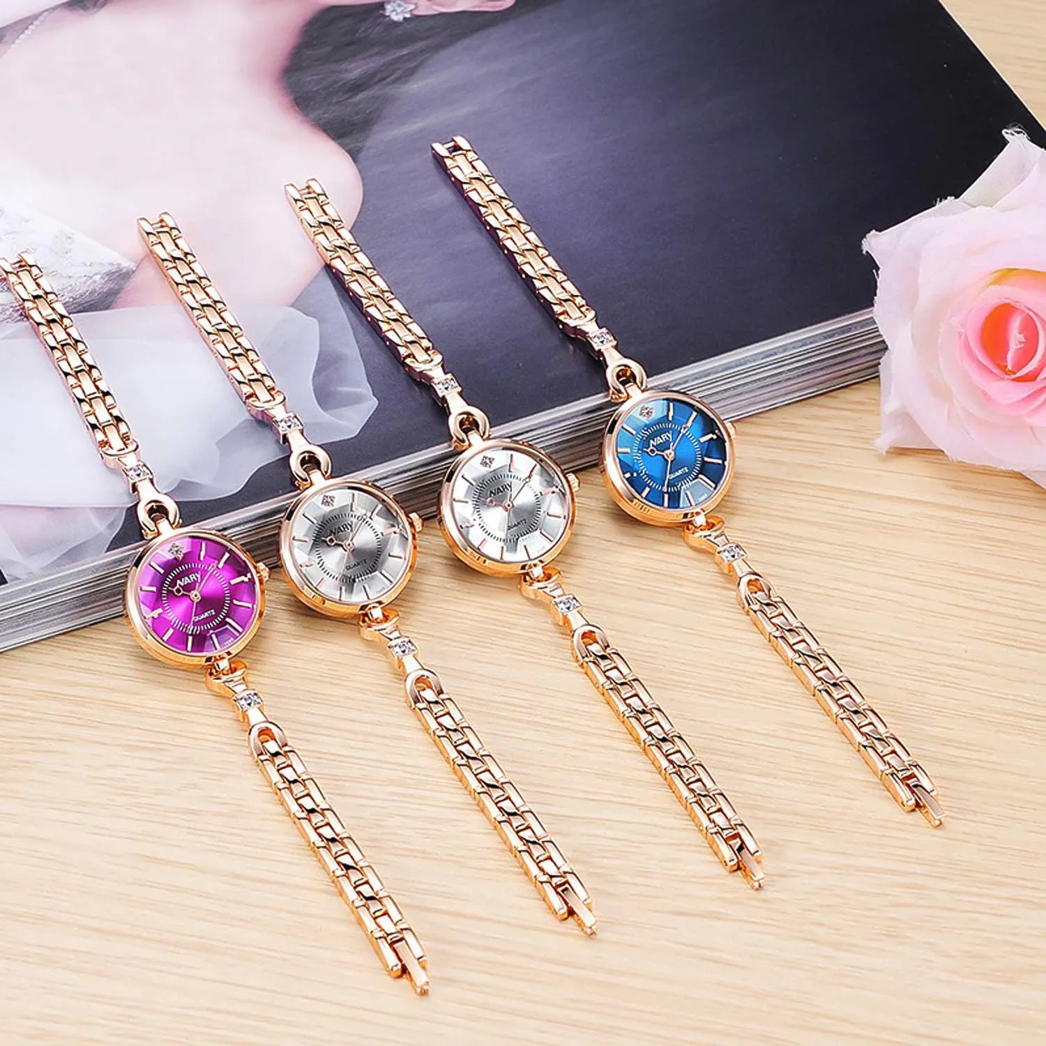 Ladies Wrist Watch RORIOS Fashionable Women's Watch Analogue Quartz Watches Dress Watches warrior for with Stainless Steel Strap Casual 